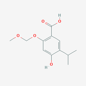 molecular formula C12H16O5 B8405901 4-Hydroxy-5-isopropyl-2-(methoxymethyloxy)benzoic acid 