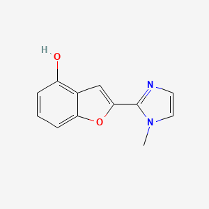 molecular formula C12H10N2O2 B8405910 4-Hydroxy-2-(1-methylimidazol-2-yl)benzo(b)furan 