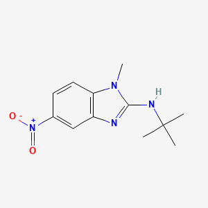 molecular formula C12H16N4O2 B8405916 Tert-Butyl-(1-methyl-5-nitro-1H-benzoimidazol-2-yl)-amine 