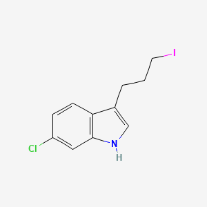 molecular formula C11H11ClIN B8405930 6-chloro 3-(3-iodopropyl)-1H-indole 