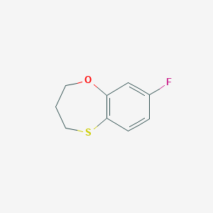 molecular formula C9H9FOS B8405949 8-fluoro-3,4-dihydro-2H-1,5-benzoxathiepine 