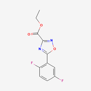molecular formula C11H8F2N2O3 B8405963 Ethyl 5-(2,5-difluorophenyl)-1,2,4-oxadiazole-3-carboxylate 