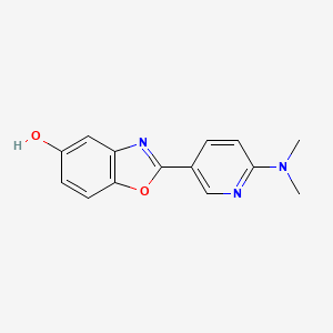 molecular formula C14H13N3O2 B8406010 2-[6-(Dimethylamino)pyridin-3-yl]-1,3-benzoxazol-5-ol 