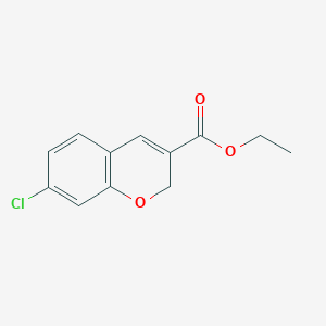 molecular formula C12H11ClO3 B8406020 Ethyl 7-chloro-2H-chromene-3-carboxylate 