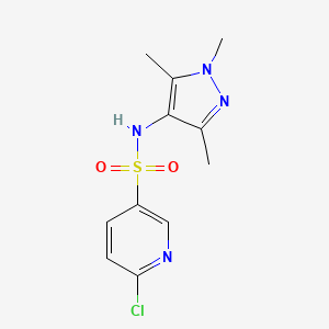 molecular formula C11H13ClN4O2S B8406026 6-Chloro-pyridine-3-sulfonic acid (1,3,5-trimethyl-1H-pyrazol-4-yl)-amide 