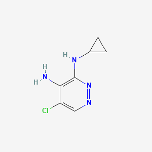 molecular formula C7H9ClN4 B8406071 5-Chloro-N3-cyclopropylpyridazine-3,4-diamine 