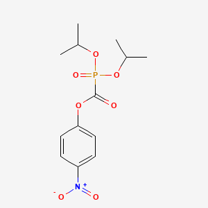 molecular formula C13H18NO7P B8406078 Phosphinecarboxylic acid, bis(1-methylethoxy)-, 4-nitrophenyl ester, oxide CAS No. 83877-27-4