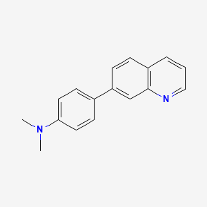 molecular formula C17H16N2 B8406121 N,N-Dimethyl-4-(quinolin-7-yl)aniline 