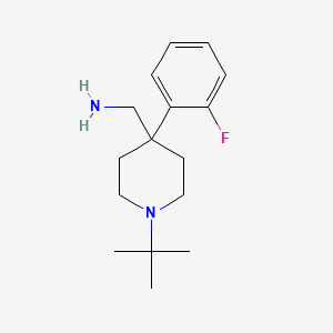 (1-Tert-butyl-4-(2-fluorophenyl)piperidin-4-yl)methanamine