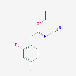 Ethyl n-cyano-2-(2,4-difluorophenyl)acetimidate