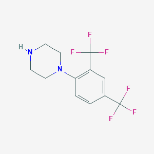 molecular formula C12H12F6N2 B8406210 1-(2,4-Bis(trifluoromethyl)phenyl)piperazine 