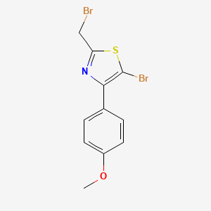 molecular formula C11H9Br2NOS B8406234 5-Bromo-2-bromomethyl-4-(4-methoxy-phenyl)-thiazole 