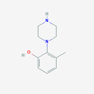 molecular formula C11H16N2O B8406397 1-(2-Hydroxy-6-methylphenyl)piperazine 