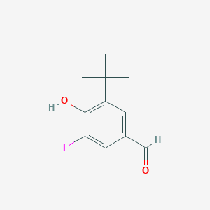 molecular formula C11H13IO2 B8406579 3-Tert-butyl-4-hydroxy-5-iodobenzaldehyde 