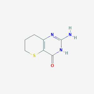 molecular formula C7H9N3OS B8406594 2-amino-4-hydroxy-7,8-dihydro-6H-thiopyrano[3,2-d]pyrimidine 