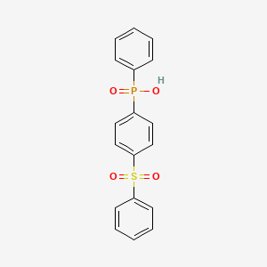 molecular formula C18H15O4PS B8406596 [4-(Benzenesulfonyl)phenyl]phenylphosphinic acid CAS No. 62489-10-5