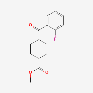 molecular formula C15H17FO3 B8406623 4-(2-Fluorobenzoyl)cyclohexanecarboxylic Acid Methyl Ester 
