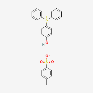 molecular formula C25H22O4S2 B8406634 4-Hydroxyphenyldiphenylsulfonium 4-methylbenzenesulfonate 