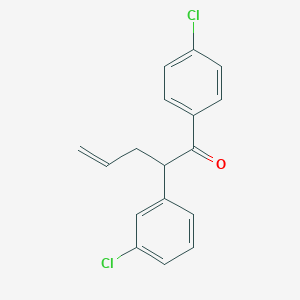 molecular formula C17H14Cl2O B8406655 2-(3-Chlorophenyl)-1-(4-chlorophenyl)pent-4-en-1-one 