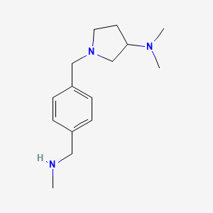 molecular formula C15H25N3 B8406755 N,N-dimethyl-1-{4-[(methylamino)methyl]benzyl}pyrrolidin-3-amine 