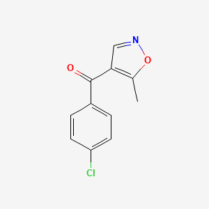 molecular formula C11H8ClNO2 B8406798 4-(4-Chlorobenzoyl)-5-methylisoxazole 