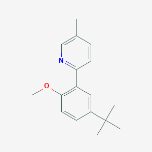 molecular formula C17H21NO B8406819 2-(5-(Tert-butyl)-2-methoxyphenyl)-5-methylpyridine 