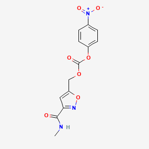 molecular formula C13H11N3O7 B8406838 3-Methylcarbamoylisoxazol-5-ylmethyl 4-nitrophenyl carbonate 