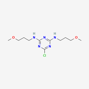 molecular formula C11H20ClN5O2 B8406896 6-chloro-2-N,4-N-bis(3-methoxypropyl)-1,3,5-triazine-2,4-diamine CAS No. 3426-63-9