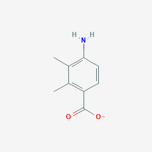 molecular formula C9H10NO2- B8406901 4-Amino-2-methyl-methylbenzoate 