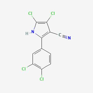4,5-dichloro-2-(3,4-dichlorophenyl)-1H-pyrrole-3-carbonitrile