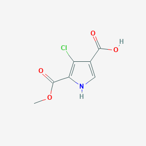 molecular formula C7H6ClNO4 B8407051 4-chloro-5-[(methyloxy)carbonyl]-1H-pyrrole-3-carboxylic acid 