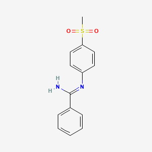 molecular formula C14H14N2O2S B8407065 N-[4-(methylsulfonyl)phenyl]benzenecarboximidamide 
