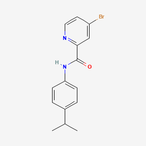 molecular formula C15H15BrN2O B8407156 4-bromo-N-(4-isopropylphenyl)picolinamide 