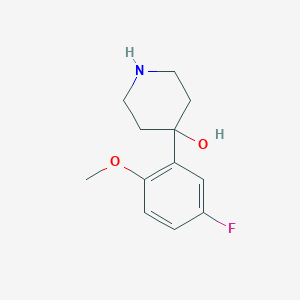 molecular formula C12H16FNO2 B8407166 4-(5-Fluoro-2-methoxy-phenyl)-4-hydroxypiperidine 