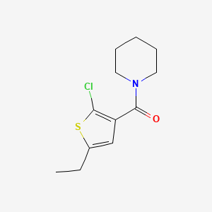 molecular formula C12H16ClNOS B8407177 (2-Chloro-5-ethyl-thiophen-3-yl)-piperidin-1-yl-methanone 