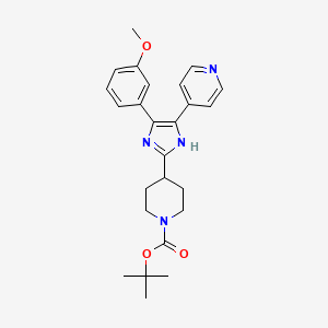 4-[5-(3-Methoxyphenyl)-4-pyridin-4-yl-1H-imidazol-2-yl]piperidine-1-carboxylic acid tert-butyl ester