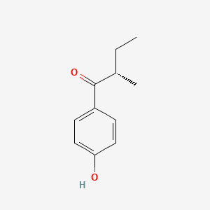 molecular formula C11H14O2 B8407192 (S)-4-(1-oxo-2-methylbutyl)phenol 