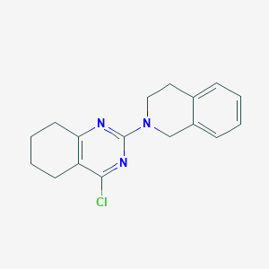 molecular formula C17H18ClN3 B8407198 2-(1,2,3,4-Tetrahydroisoquinolin-2-yl)-4-chloro-5,6,7,8-tetrahydroquinazoline 