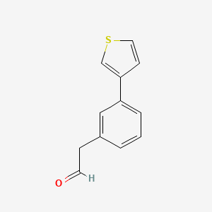 molecular formula C12H10OS B8407216 (3-Thiophen-3-yl-phenyl)-acetaldehyde 