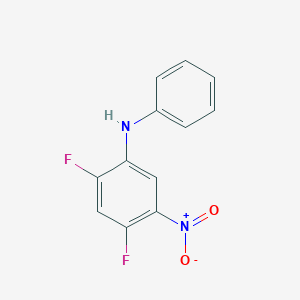 molecular formula C12H8F2N2O2 B8407258 2,4-difluoro-5-nitro-N-phenylaniline 