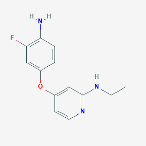 molecular formula C13H14FN3O B8407327 4-(4-amino-3-fluorophenoxy)-N-ethylpyridin-2-amine 