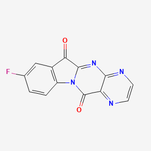 molecular formula C13H5FN4O2 B8407333 8-Fluoroindolo[2,1-b]pteridine-6,12-dione 