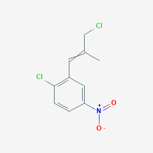 molecular formula C10H9Cl2NO2 B8407337 2-Chloro-5-nitro-alpha-methylcinnamyl chloride 
