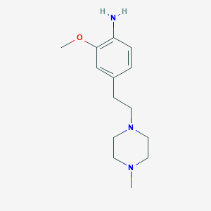 molecular formula C14H23N3O B8407349 2-Methoxy-4-[2-(4-methylpiperazin-1-yl)ethyl]aniline CAS No. 1089281-31-1