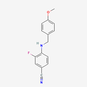 3-Fluoro-4-[(4-methoxybenzyl)amino]benzonitrile