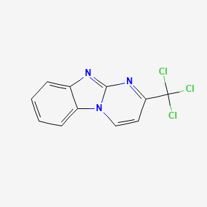 molecular formula C11H6Cl3N3 B8407376 2-(Trichloromethyl)benzo[4,5]imidazo[1,2-a]pyrimidine 