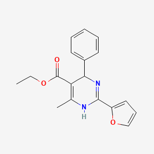 Ethyl 2-(furan-2-yl)-4-phenyl-6-methyl-1,4-dihyropyrimidin-5-carboxylate