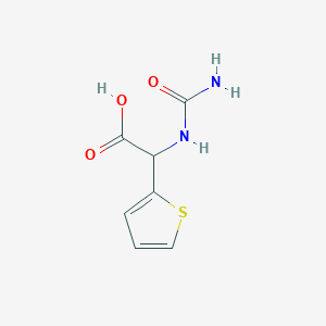 molecular formula C7H8N2O3S B8407487 2-[(Aminocarbonyl)amino]-2-(thien-2-yl)acetic acid CAS No. 61261-52-7