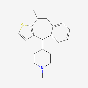 molecular formula C20H23NS B8407513 4-(9,10-dihydro-10-methyl-4H-benzo[4,5]-cyclohepta[1,2-b]thiophen-4-ylidene)-1-methylpiperidine 