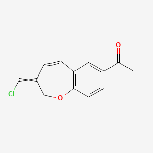 molecular formula C13H11ClO2 B8407541 1-[3-(Chloromethylene)-2,3-dihydro-1-benzoxepin-7-yl]ethanone CAS No. 369376-61-4